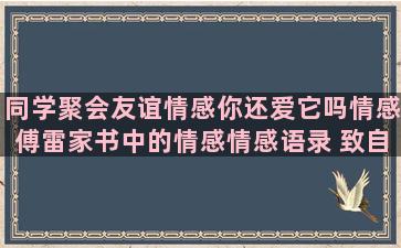 同学聚会友谊情感你还爱它吗情感傅雷家书中的情感情感语录 致自己打油诗(发小同学聚会情感句子)